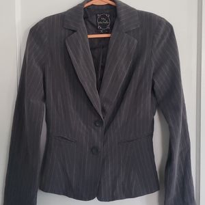 Pin striped blazer - charcoal gray